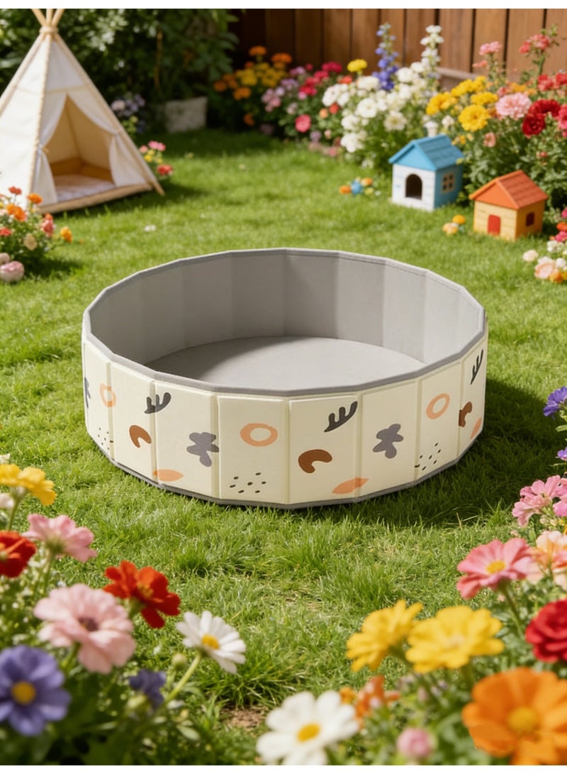 general Children's toy sand pool home folding fence indoor play sand digging tool diameter 100cm - Image 2